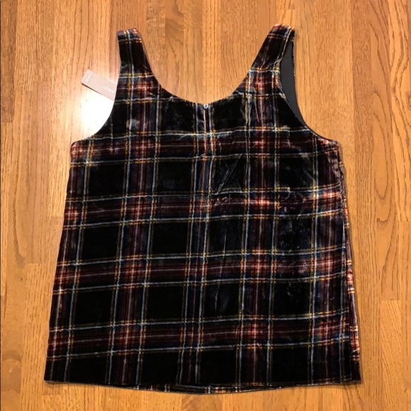 J.Crew Velvet Plaid Tank Top in Stewart Tartan - Picture 9 of 11